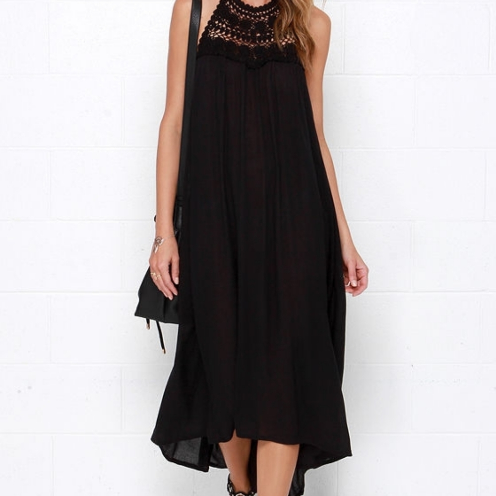 Billabong among the stars crochet halter maxi